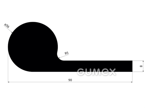 GUMMIPROFILE P-FORM - EPDM